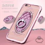 iphone5/5S/SE SHENGO伊莎系列-鑲鑽指環支架水鑽軟殼