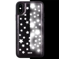iPhone XR 日本KASO 鏤空星星反光手機殼