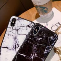 iPhone XR 菱形鑽石紋大理石保護殼