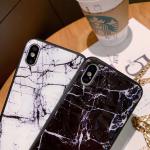 iPhone Xs 菱形鑽石紋大理石保護...