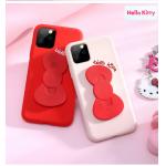 iPhone 11 Pro Hello Kitty 輕舞系列液態硅膠蝴蝶結支架殼