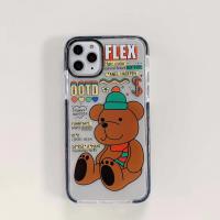iPhone 11 Pro Max 卡通小熊雙色邊TPU保護殼