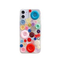 iPhone8 滴膠立體彩色紐扣保護殼