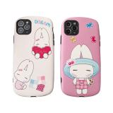 i8 plus 粉白色系Dream兔兔(R3R4款)貼皮保護殼