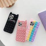 iPhone 11 彩虹貓咪減壓硅膠保護套