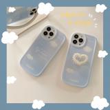 iPhone 13 Pro 雲朵Sweet+愛心珍珠支架(T05款)IMD保護殼