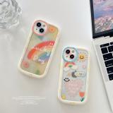 iPhone 12 彩虹花朵泡芙殼